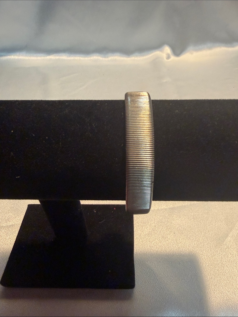 Woman’s Textured Metal  Bracelet - Silver